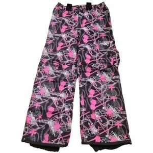 🍭 30"W, kid's or women's brown and pink ski pants / snow pants by Crush.